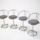 Pair of midcentury bar stools, italy 1970s