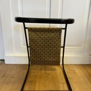 Piece of sofa smoked glass and fabric 70s