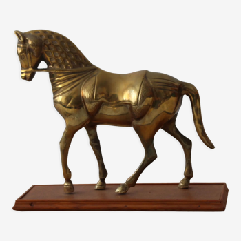 Statue horse massive brass