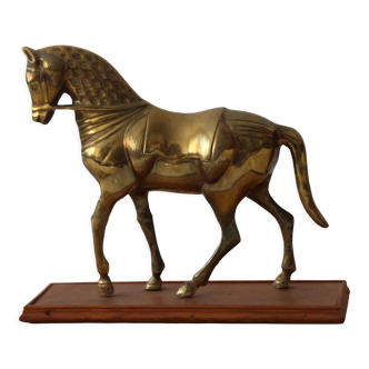 Statue cheval laiton massif