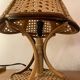 Paire de lampe vintage rotin et cannage
