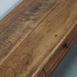 Antique elm 19th century french rustic farmhouse dining table