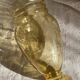 Amber vase with engraved decoration