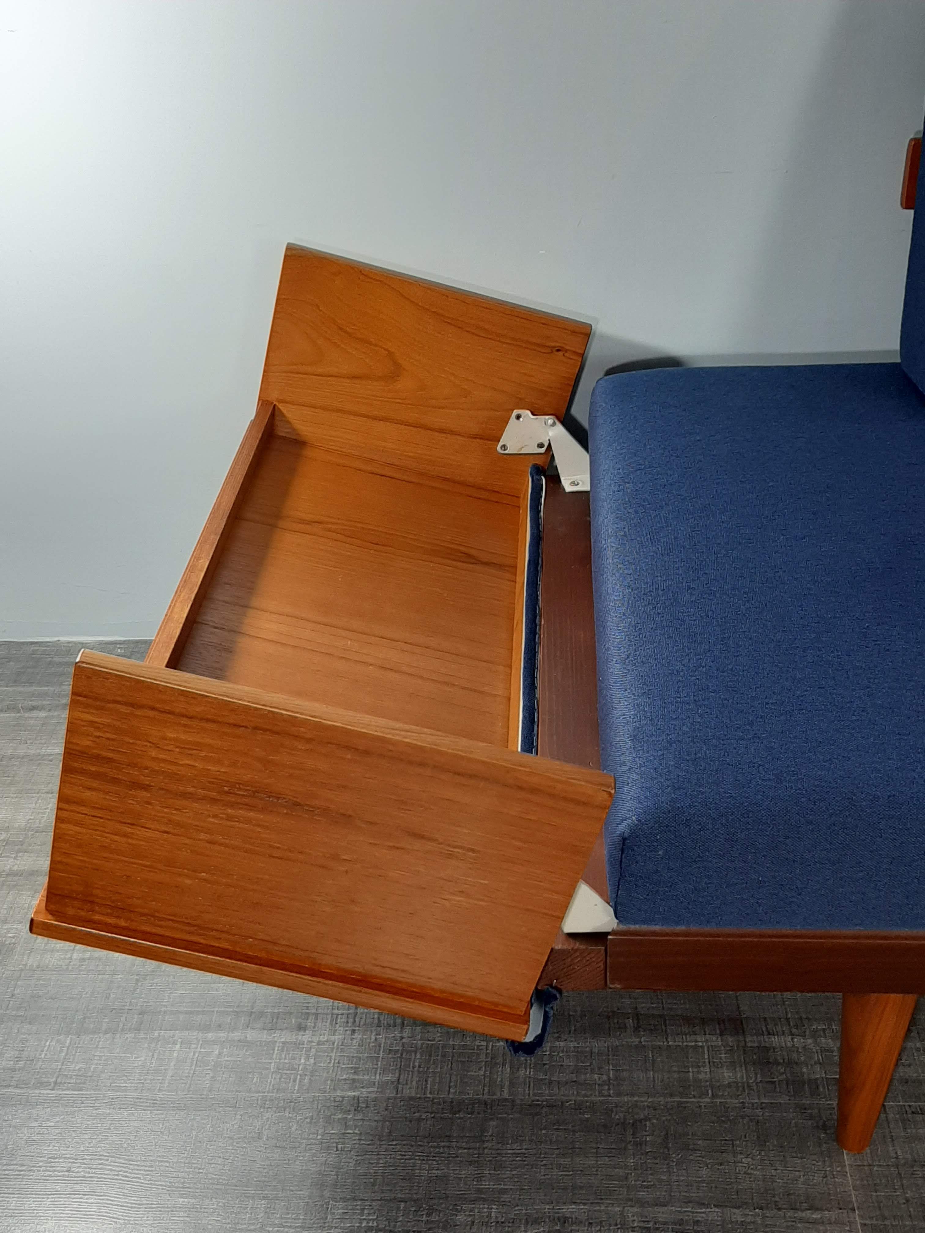 Daybed in Caisson en Teck by Ingmar Relling, Vintage Norwegian 1960s