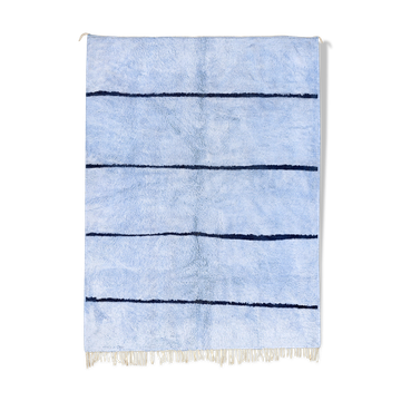 Tapis marocain moderne bleu
