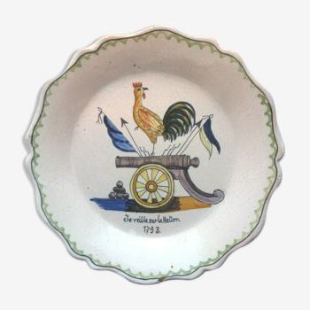 Revolutionary plate: I watch over the Nation 1793, COQ on cannon