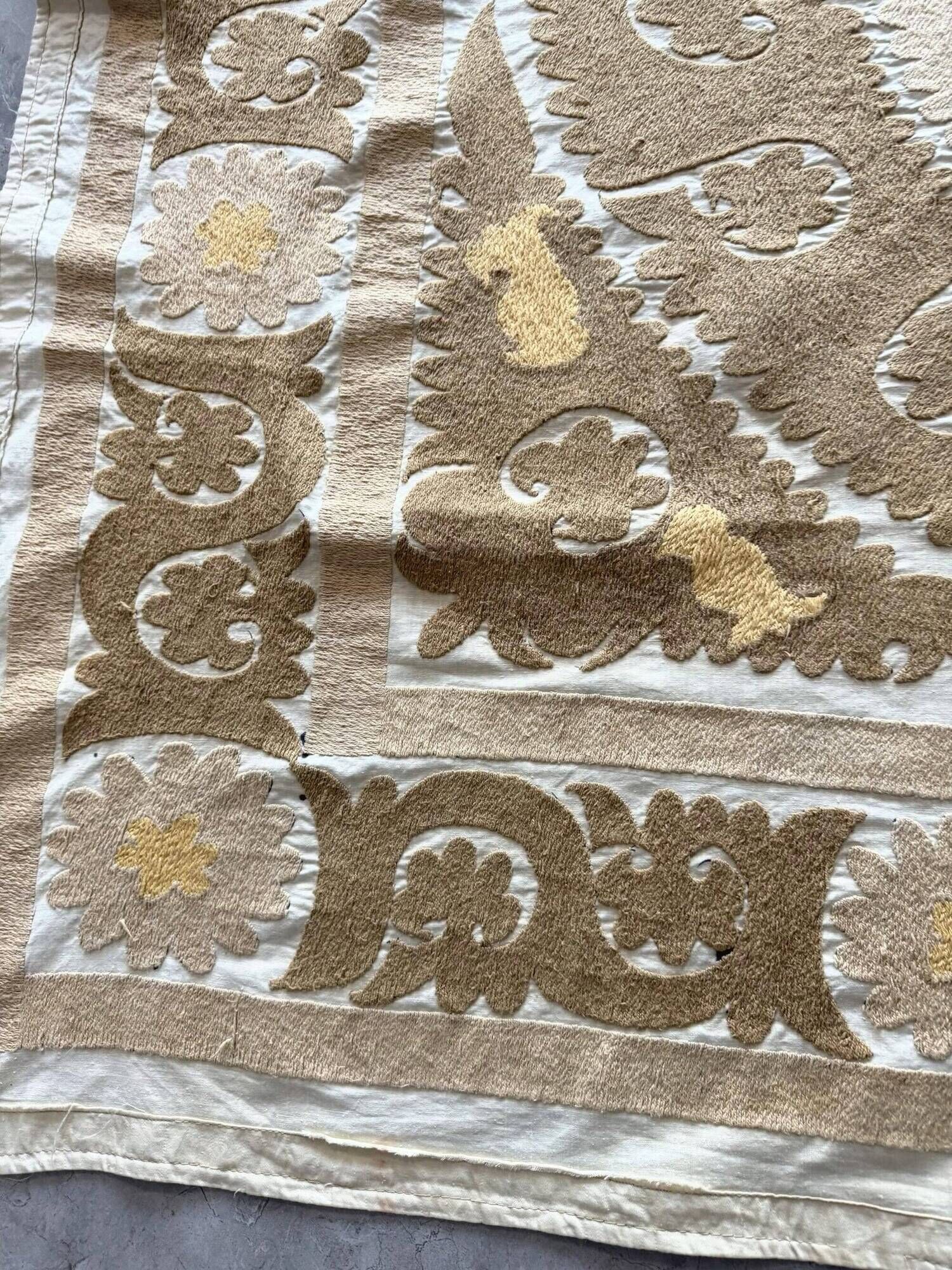Vintage hand-embroidered tablecloth 145x152 cm