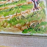 Painting signed oil on wood