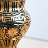 Vase in soviet-style marquetry