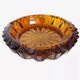 Amber glass ashtray