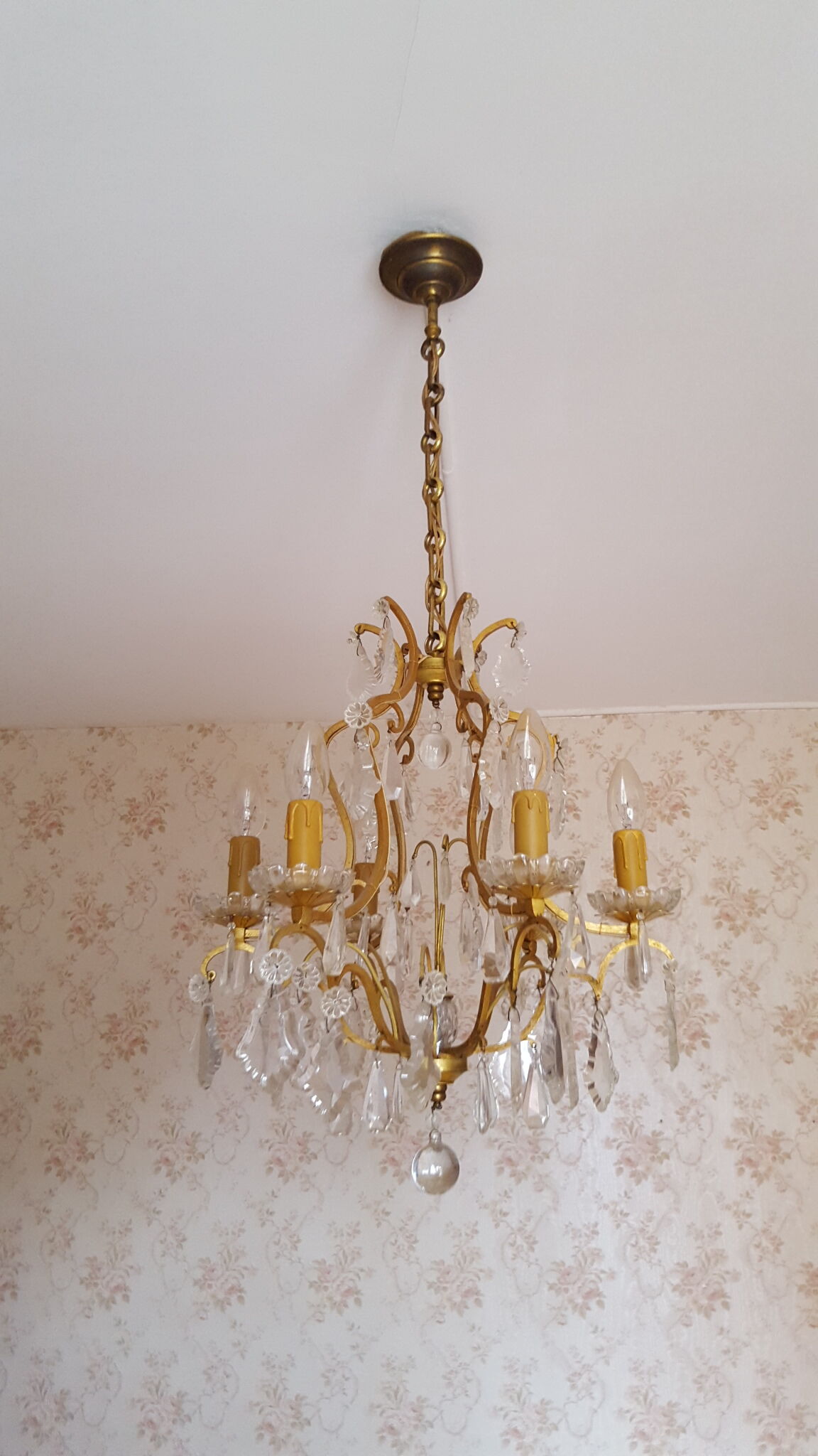 Bronze grapefruit chandelier