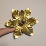 Golden wall leaf sconces