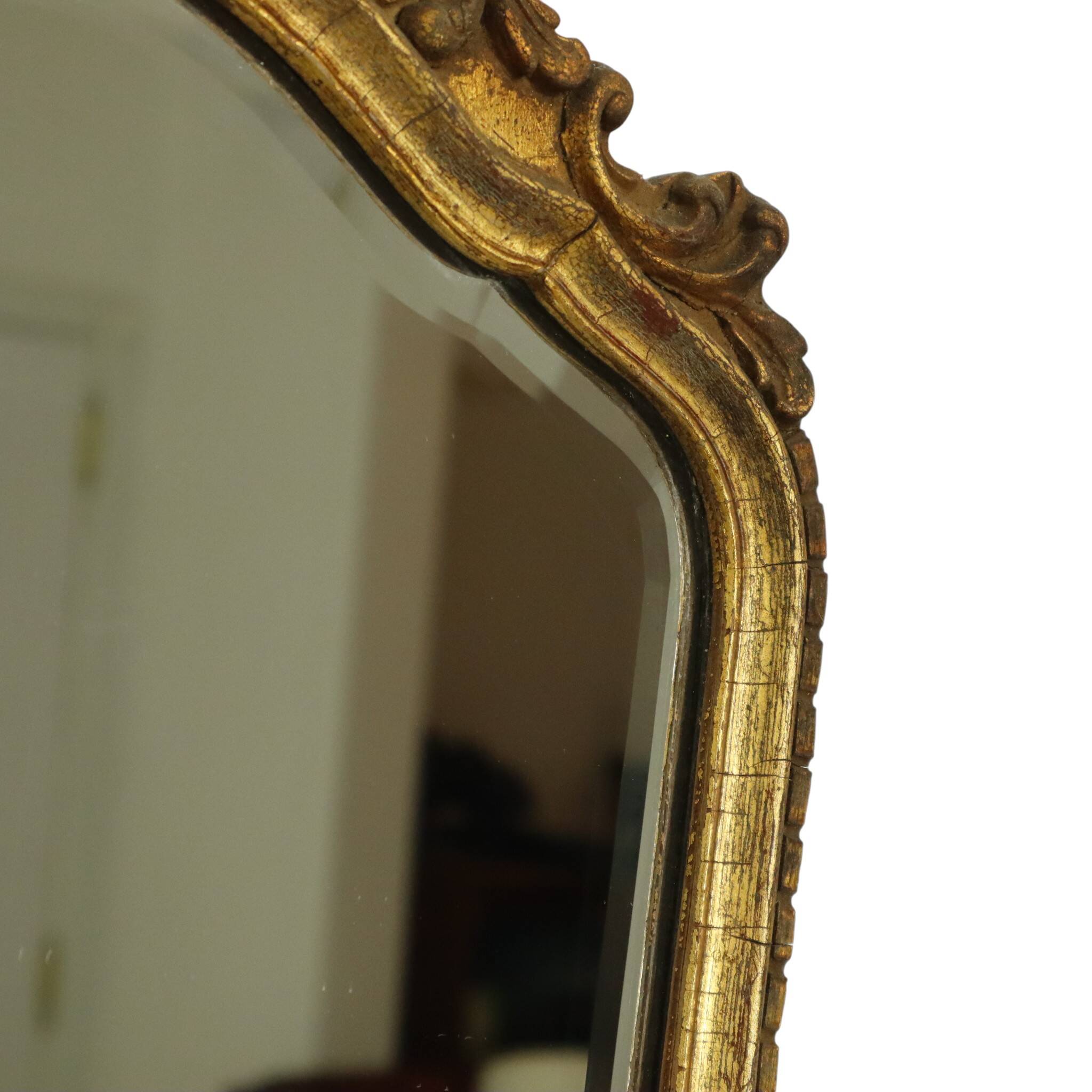 Mid Century Gold Leaf Mirror Classic Deknudt Fifties