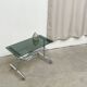 Vintage chrome and tinted glass dessert trolley
