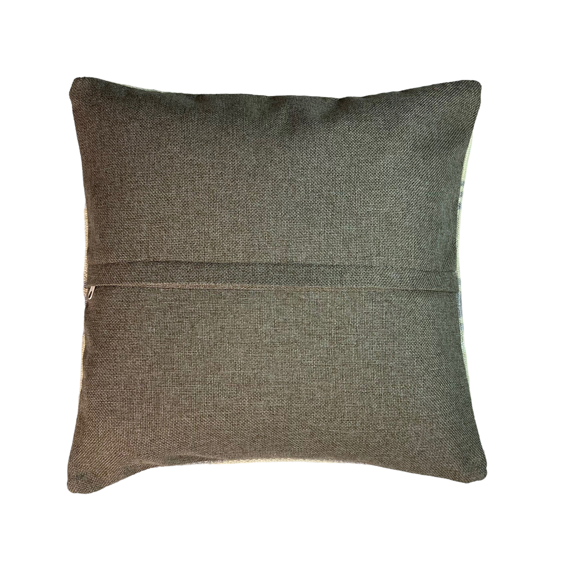 Vintage turkish kilim cushion cover , 40 x 40 cm