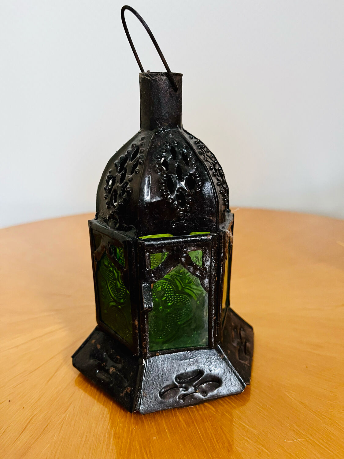 Pair of vintage Moroccan lantern tealight holders