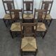 Série de 6 chaises en chêne dans l'esprit de Dudouyt
