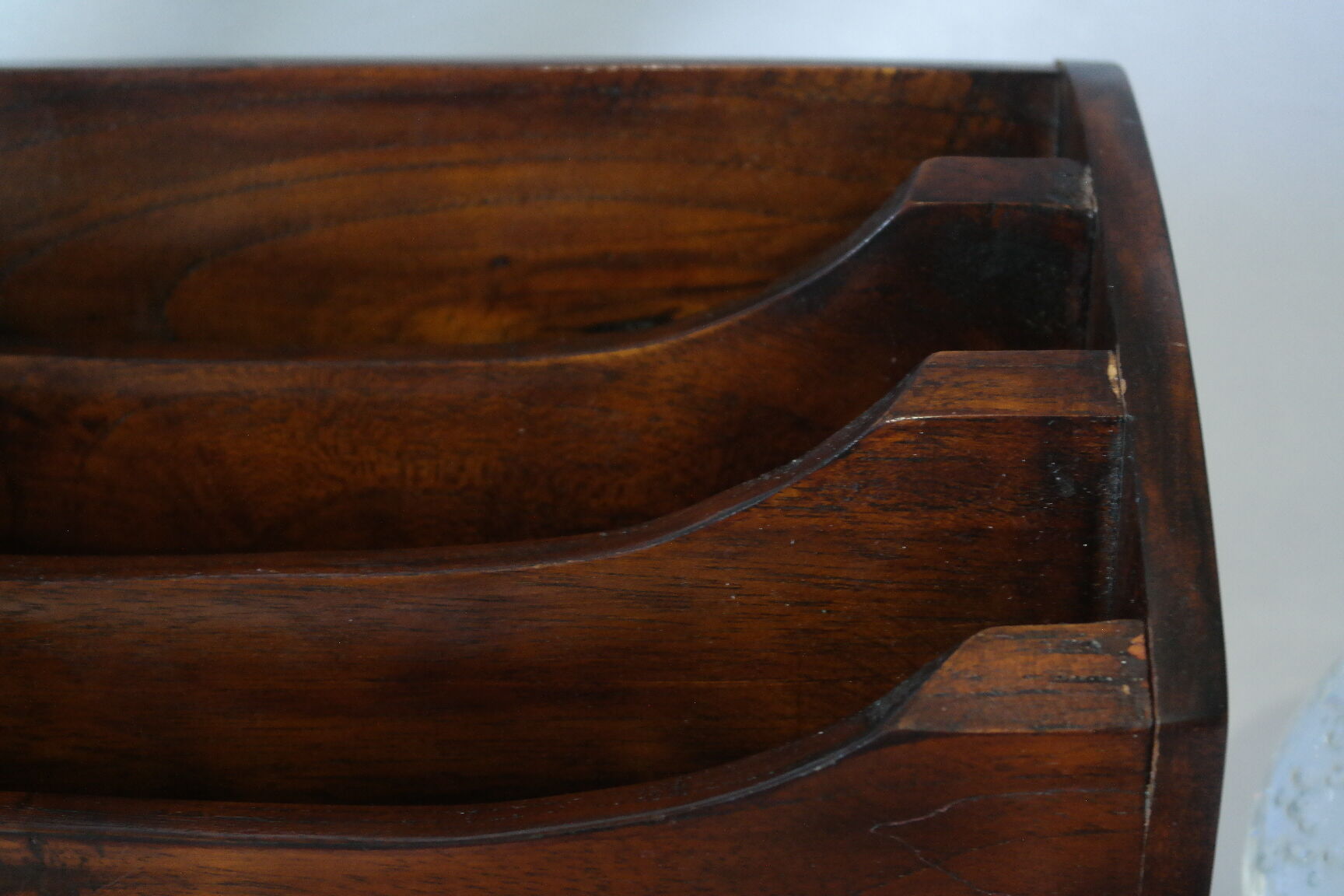Vintage mail holder in cherry wood