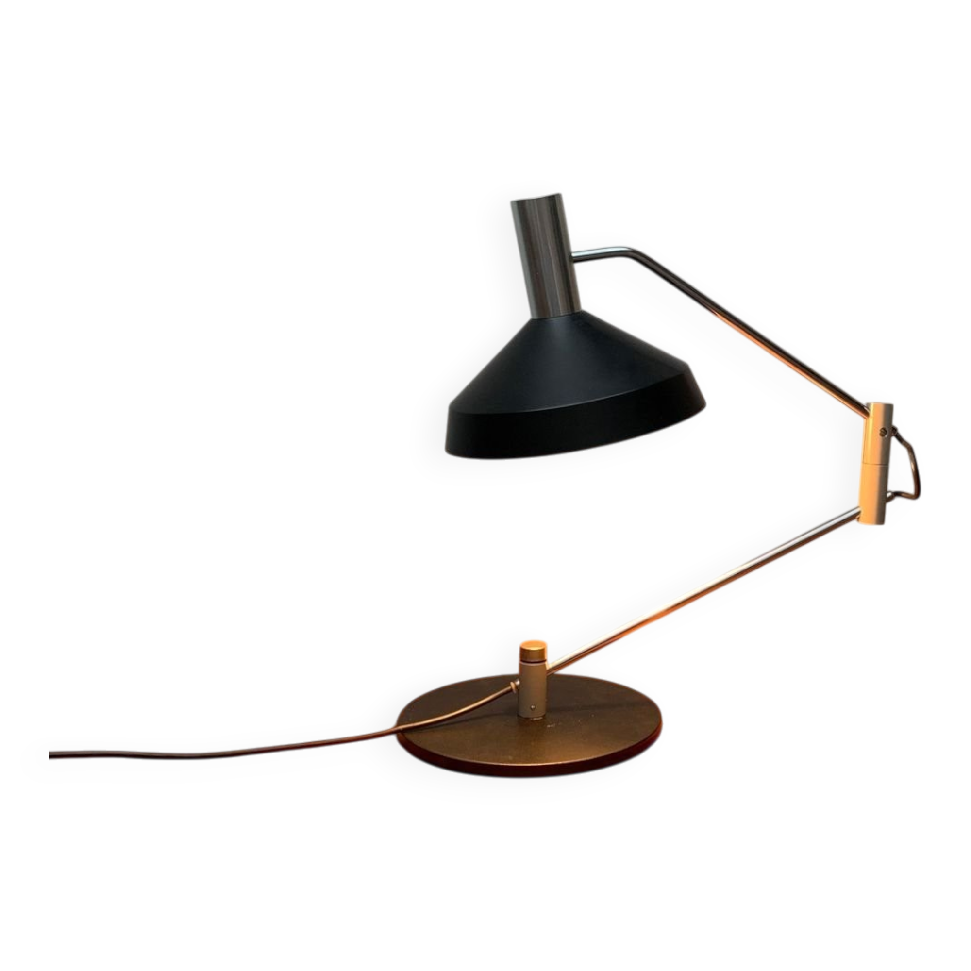 Lampe de table Swiss Pentarkus Mid-Century par Rosemarie et Rico Baltensweiler pour Baltensweiler