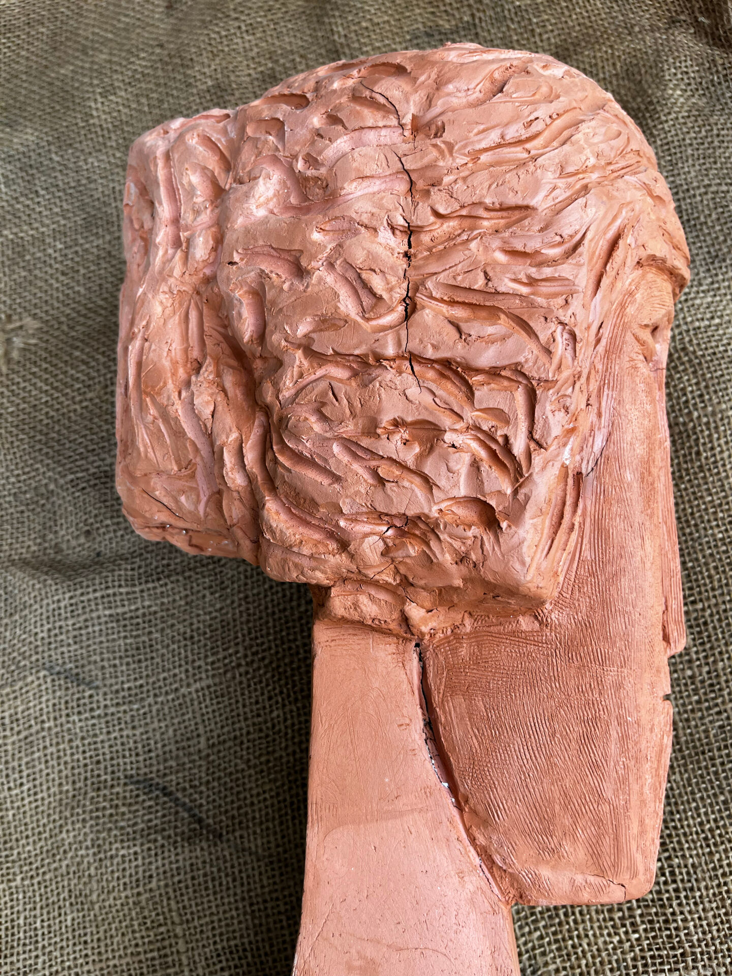 Buste de femme en terre cuite