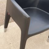 4 black armchairs Plank Claudio Bellini Mon Ami