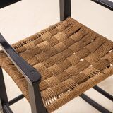 Fauteuil à bascule du début du 20e siècle avec siège en gazon, Danemark