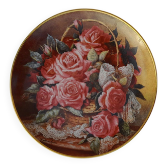 Assiette à dessert Franklin Mint rose Grace de Monaco Katherine Austen  n° E7839