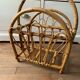 Porte revue vintage en bambou et rotin