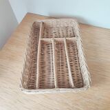 Wicker cutlery tray - 5 compartments