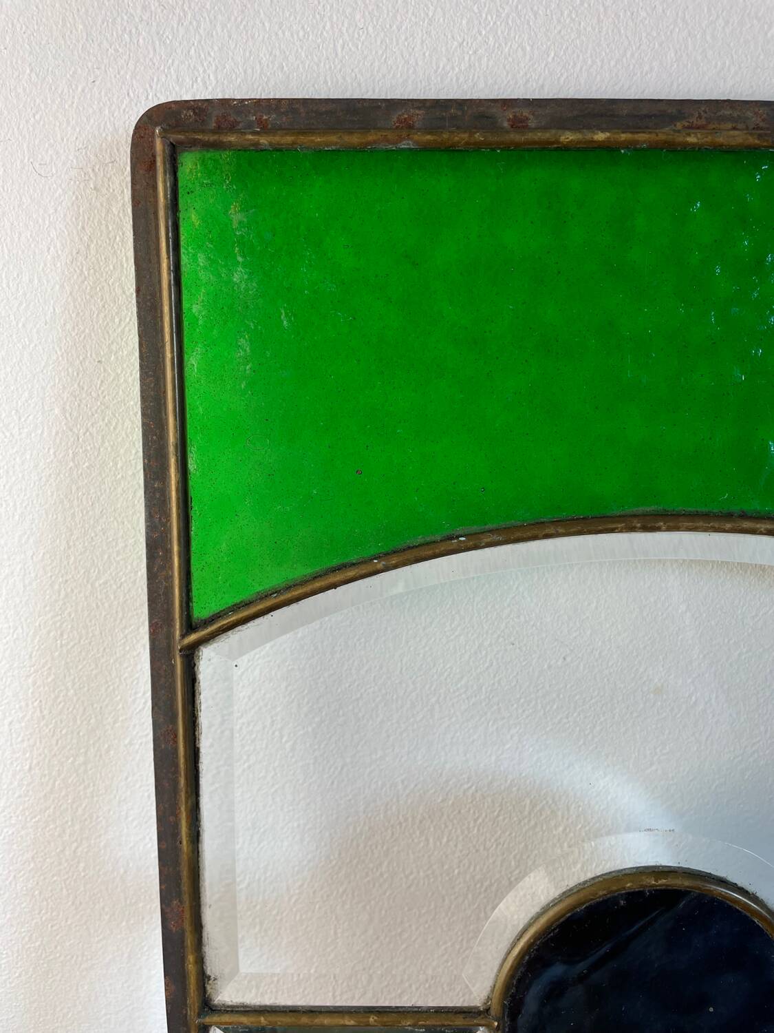 Stained glass beveled glass and cabochon