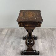Necessary sewing furniture in blackened wood, Napoleon III style, 19th century.