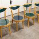 set of 4 chairs bistro Baumann model "Pollen café" design Pagnon / Pelhaître 1997