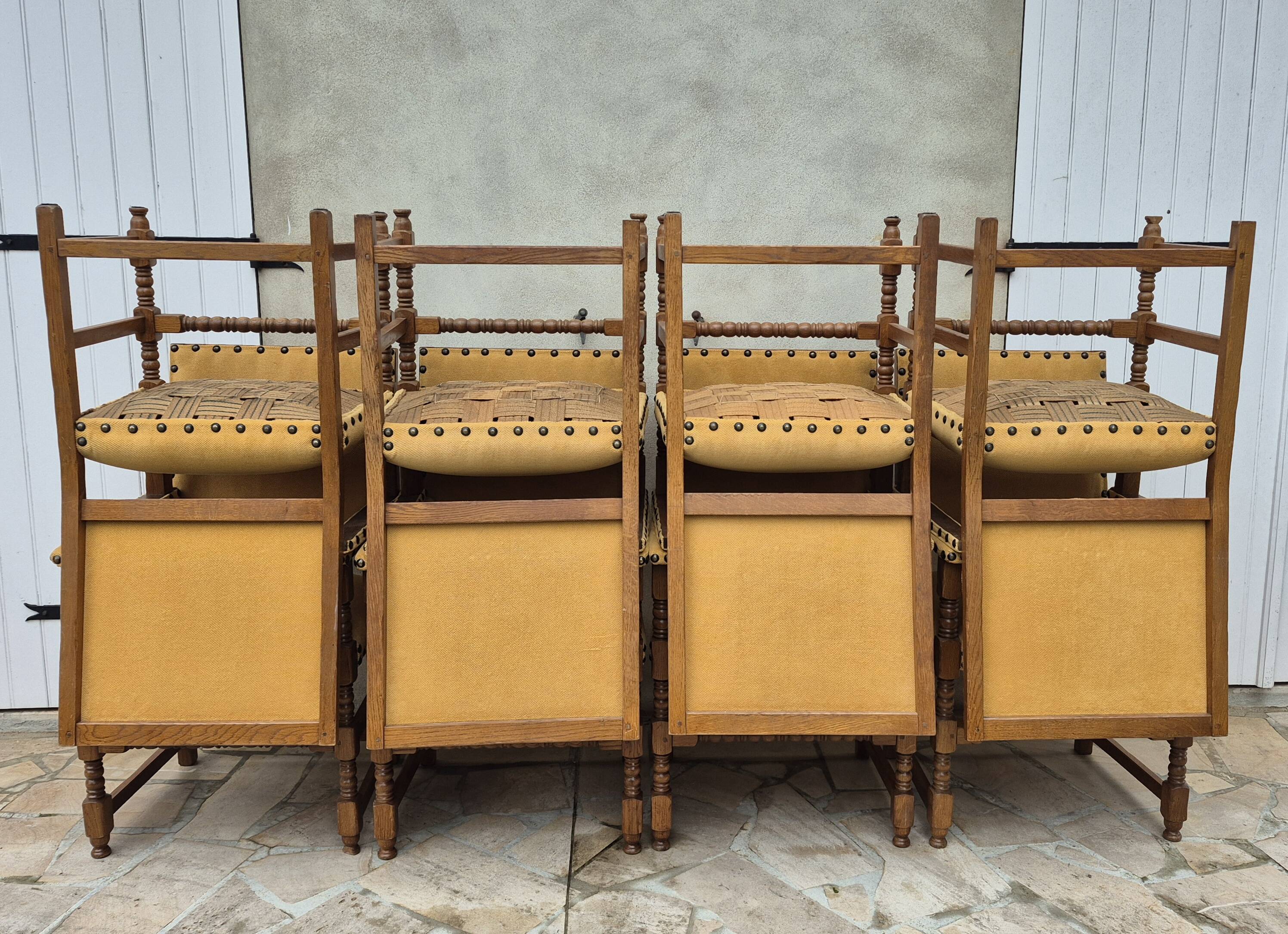 9 armchairs in the Louis XIII style