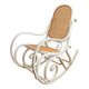 Rocking Chair THONET late 19th century in curved wood with a grey ceruse finish.
