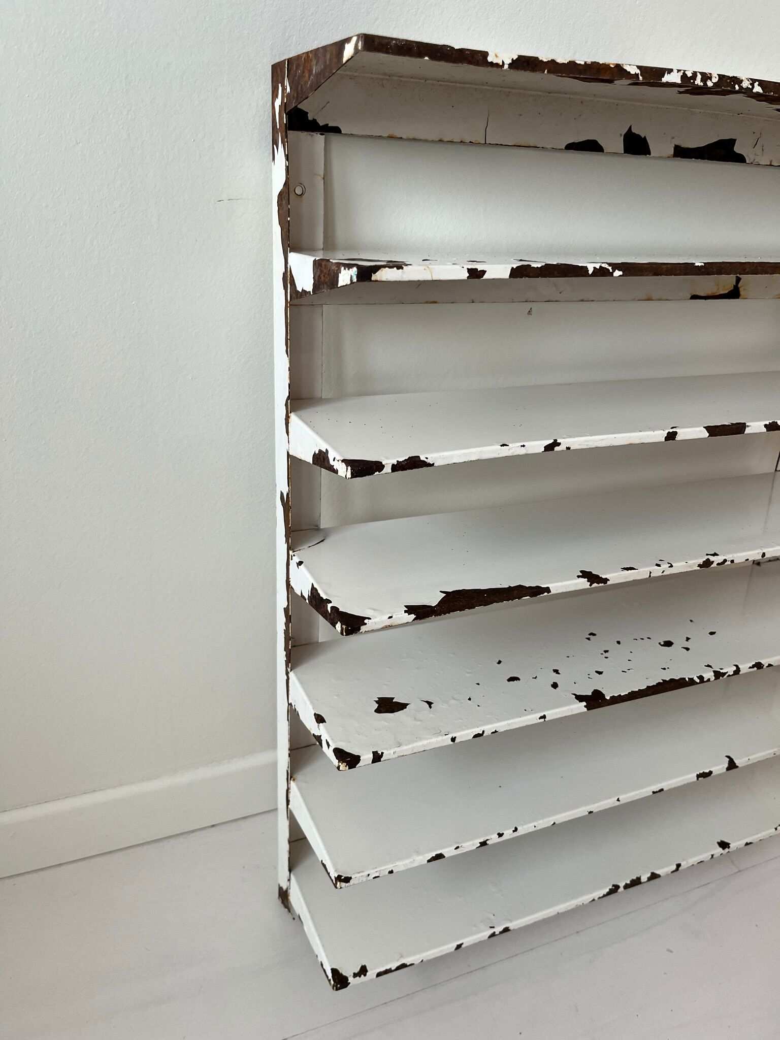Metal wall workshop shelf