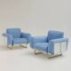 Pair of Senzafine armchairs by Eleonore Peduzzi Riva for Zanotta