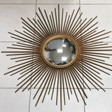 Large vintage mirror chaty vallauris 80 cm, sun, witch's eye
