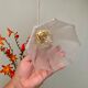 Baladeuse tulipe vintage en verre dépoli