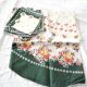 Nappe ronde fleurie et ses serviettes, 1980
