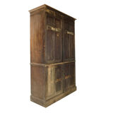 Postal sorting furniture in patinated wood