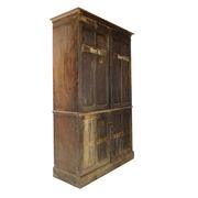 Postal sorting furniture in patinated wood