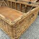 Very large vintage wicker and rattan trunk, antique chest.