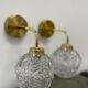 Vintage wall lamp - Transparent globe