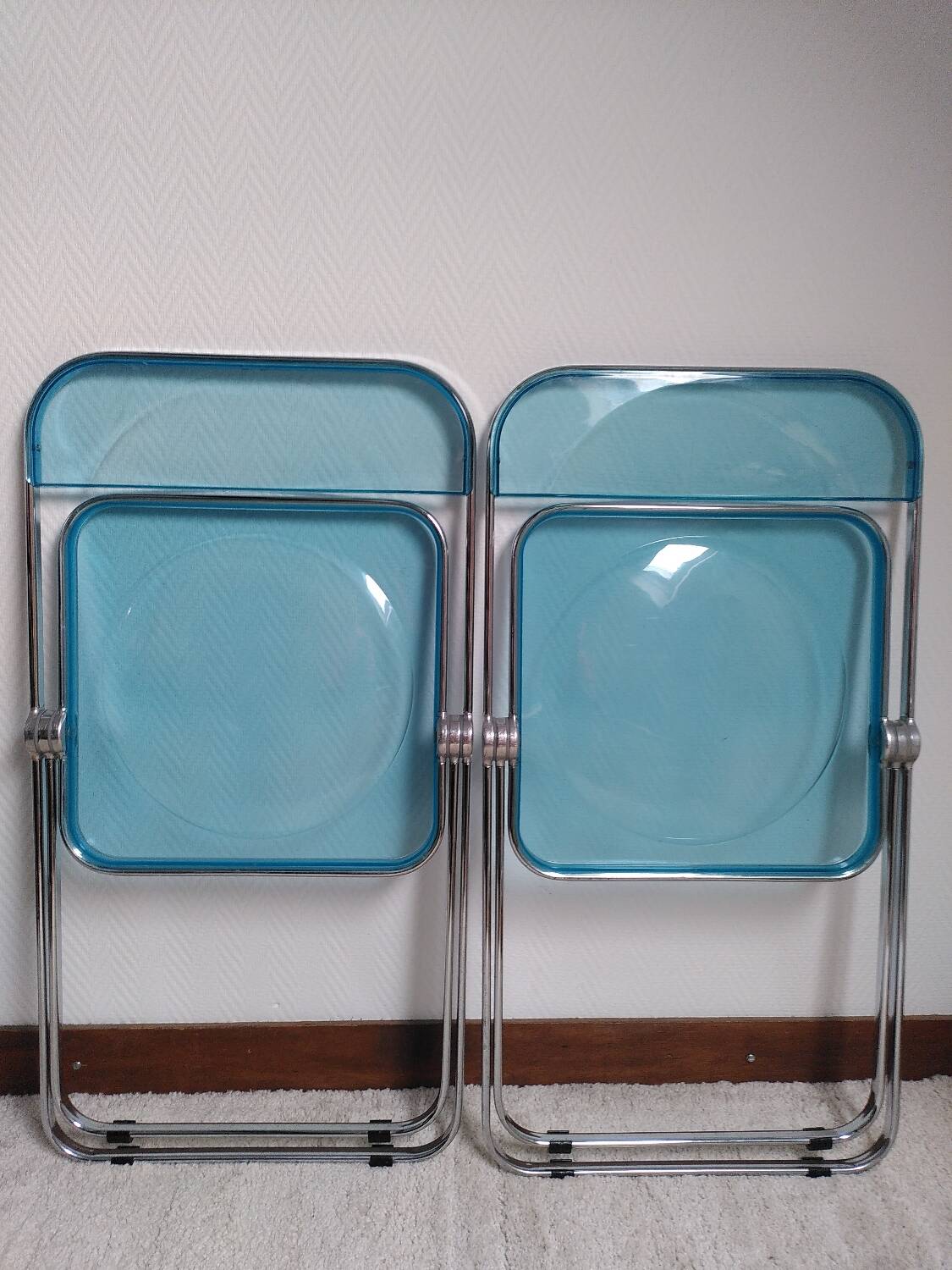 Paire de chaises ' Plia' de Piretti pour Castelli