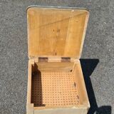 Old stool shoeshine chest / formica / 1950s