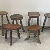 Set of 6 disparate stools