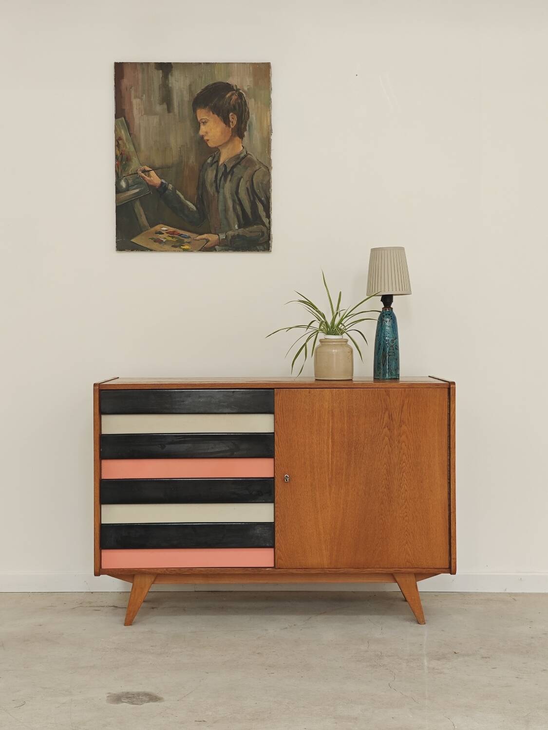 U-458 pink sideboard by Jiri Jiroutek for Interier Praha 1960