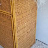 Vintage rattan chest of drawers
