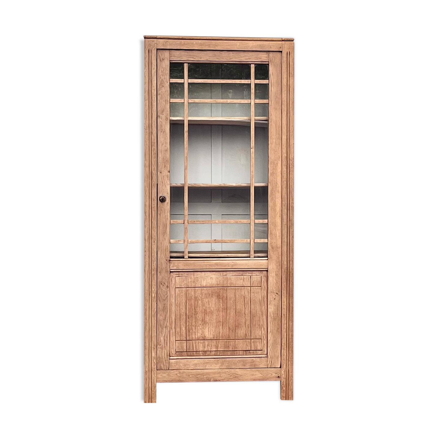 Antique parisian glass cabinet art deco display case