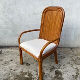 Suite of four chairs and two bamboo chairs
